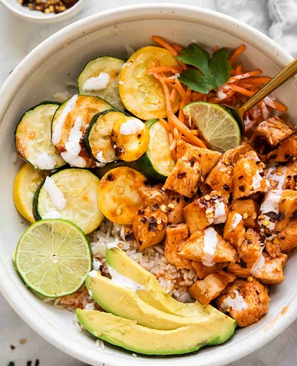 Hot Honey Chicken Bowls