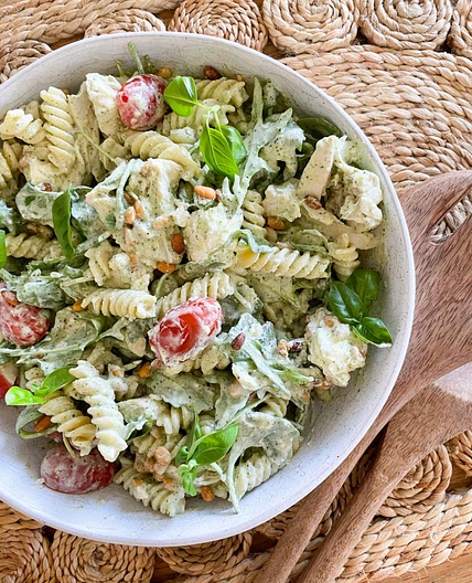 Creamy Pesto Pasta Salad