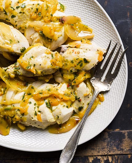 Chicken En Cocotte w/ Apricots, Saffron & Tarragon