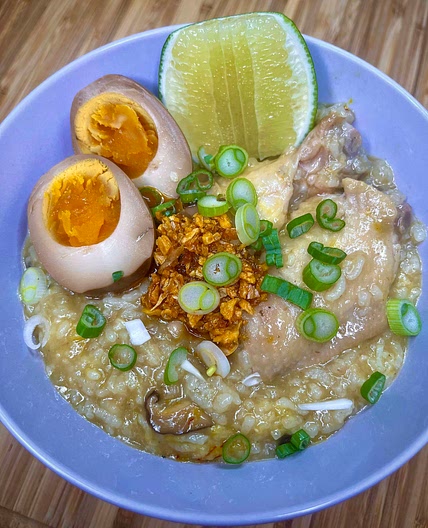Chicken and Mushroom Arroz Caldo