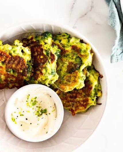Cheesy Broccoli & Zucchini Fritters