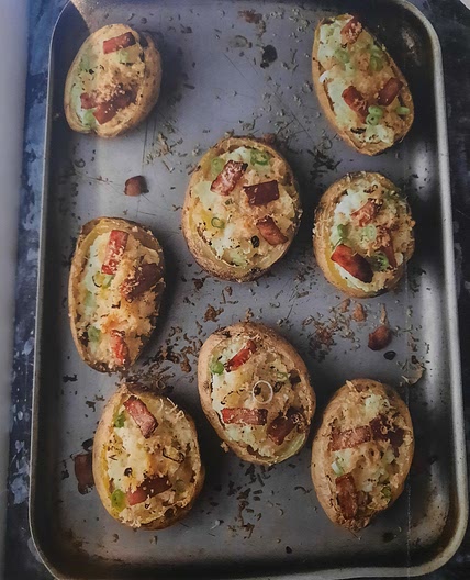 Bacon and cheese potato skins