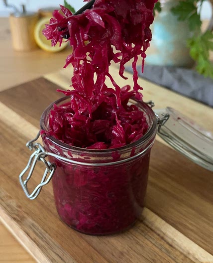 Red Cabbage Pickle (kebab takeaway style ) 