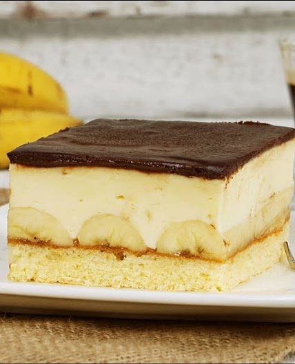 Banana Custard Cake