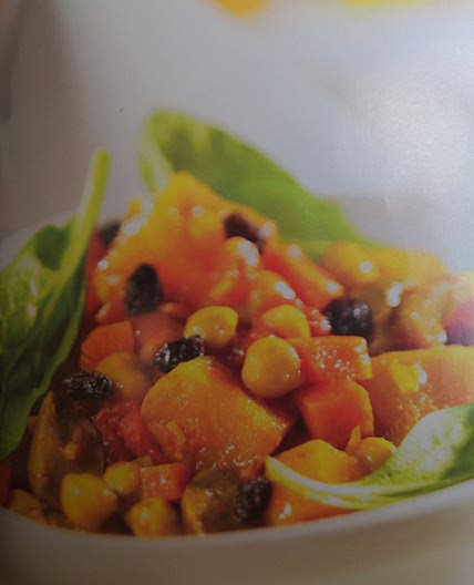 Tajine de courges et de pois chiches aux champignons