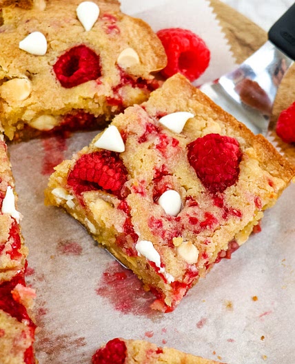 White Chocolate and Raspberry Blondies