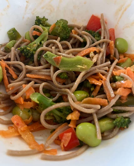 Soba noodle bowl with Edamame 