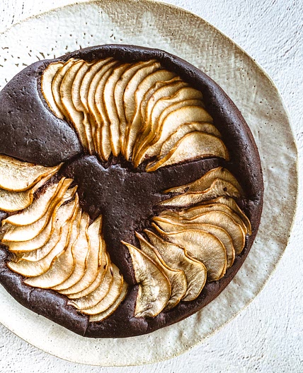 Chocolate, Pear & Olive Oil Cake