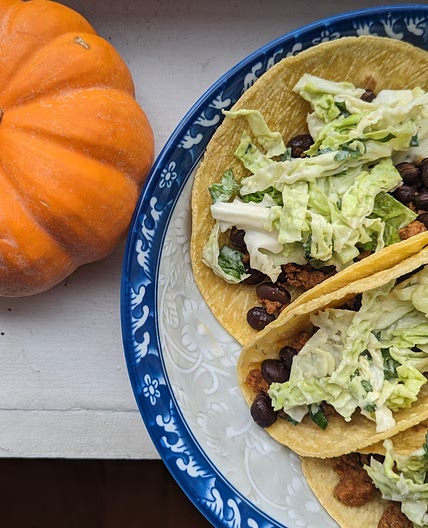 Chorizo Tacos with Cilantro Lime Slaw