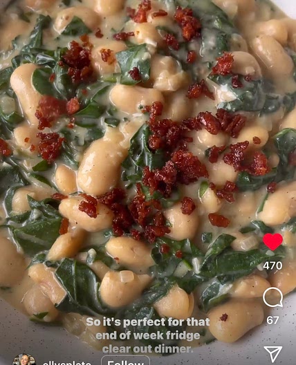 Creamy Spinach & Butter Bean Stew
