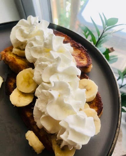 Carb Conscious Banana's Foster French Toast