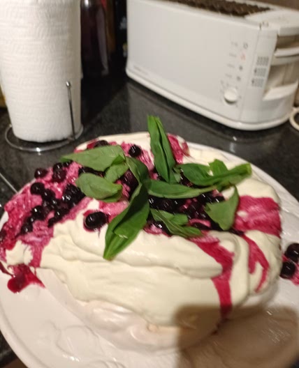 Blueberry & Basil Pavlova