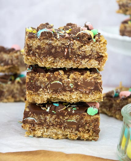 Mini Egg No Bake Chocolate Bars