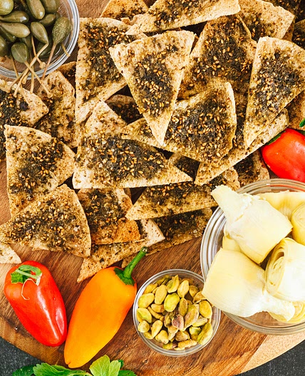 Whole Wheat Za’atar Pita Chips