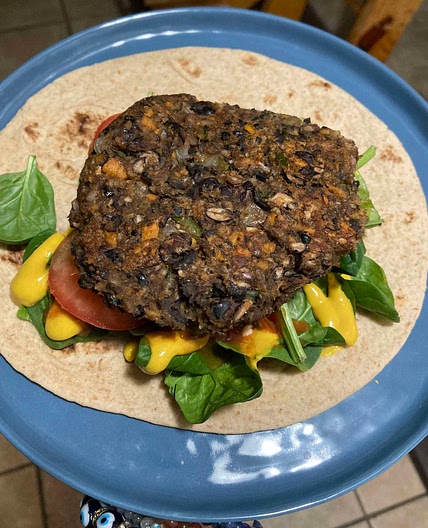 Backyard Black Bean Burger