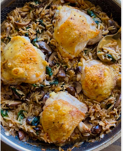 One pan chicken and orzo 