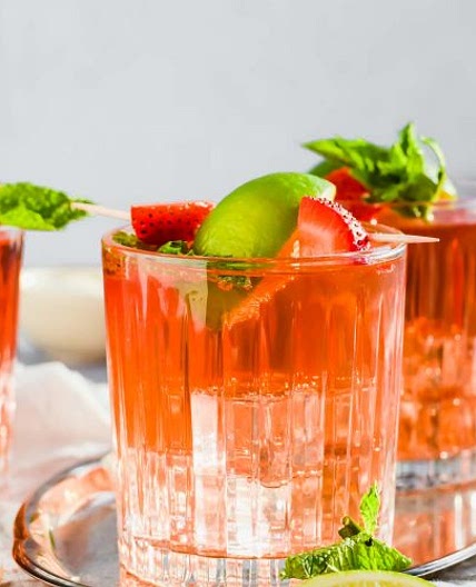Caribbean Rum Punch Spritzers