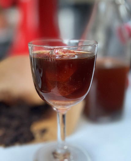 Coffee liqueur made with used coffee grounds  - quick, easy and utterly delicious!