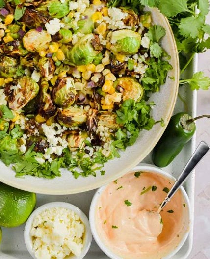 Street Corn Mexican Brussel Sprouts
