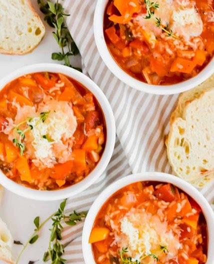 Vegetarian Stuffed Pepper Soup