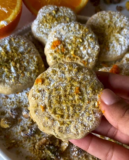 Pistachio-Orange Butter Cookies