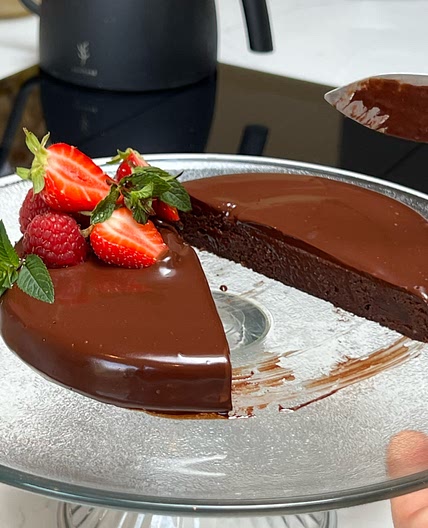 Chocolate Brownie made with stale bread!