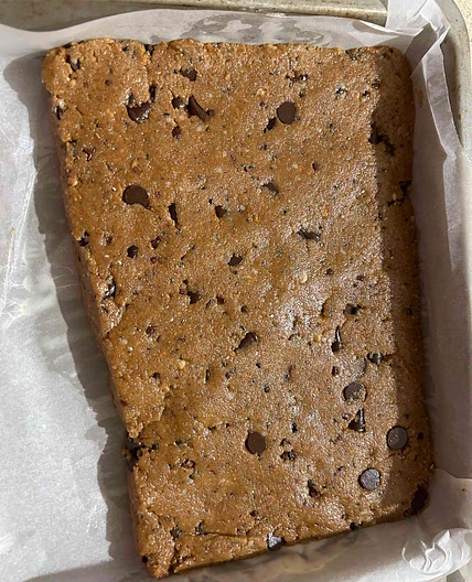 Healthy cookie dough bar. 