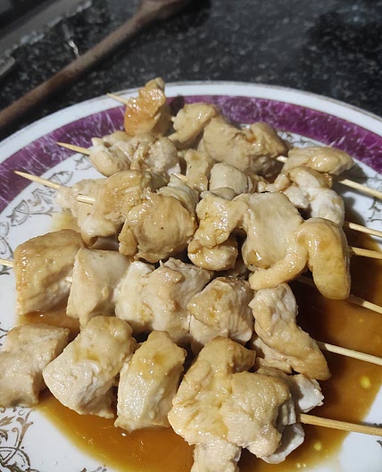 Spiedini di pollo in agrodolce