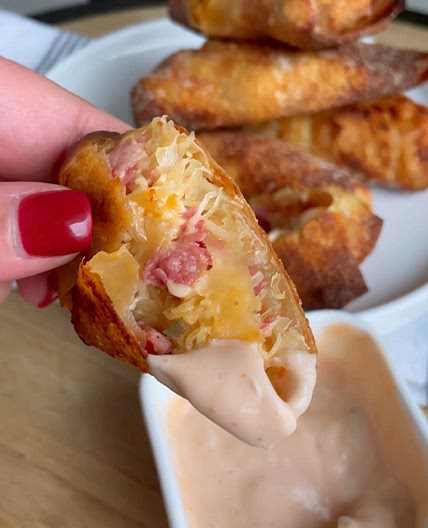 Rueben egg rolls