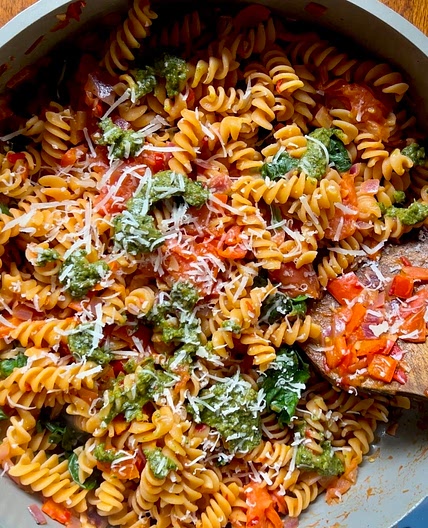 Mediterranean Chickpea Pasta