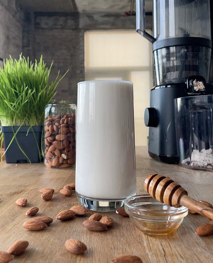Almond milk in your juicer.
