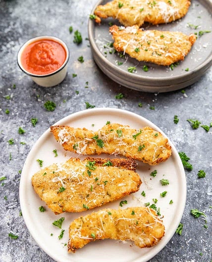 AIR FRYER GARLIC PARMESAN CHICKEN TENDERS
