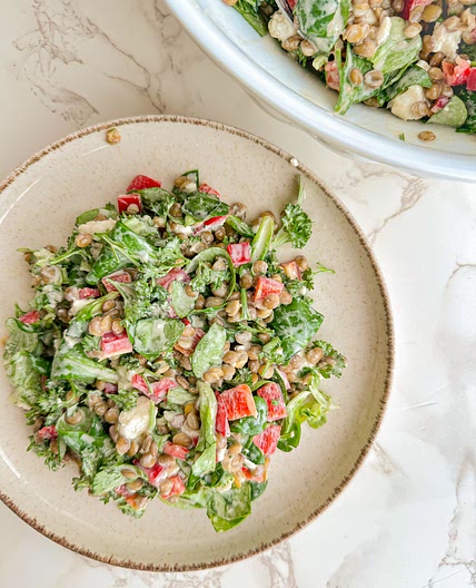 Lentil Salad with Tahini Dressing