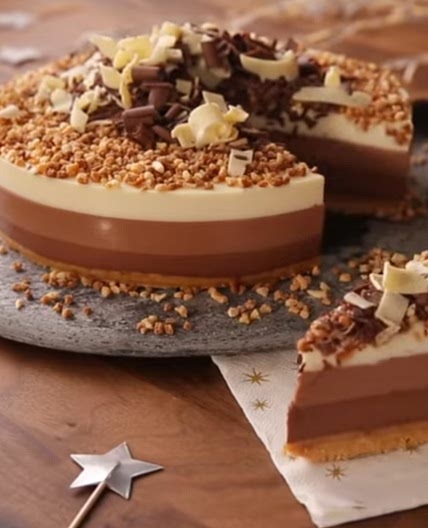Tarta de 3 chocolates