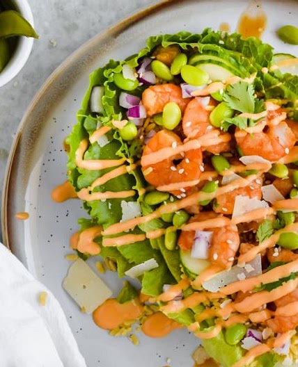 Honey Teriyaki Shrimp Lettuce Wraps