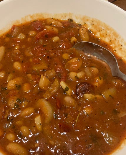 Roasted Tomato + White Bean Stew 