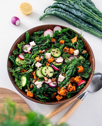 TUSCAN KALE & SWEET POTATO SALAD
