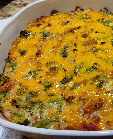 Gluten-Free Impossibly Easy Chicken and Broccoli Pie