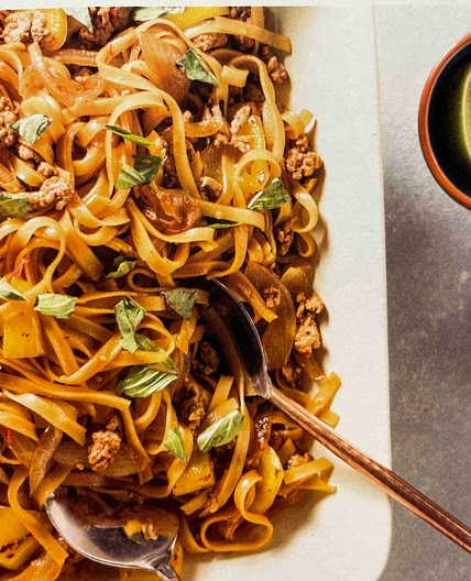 Pad kee may with pork