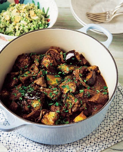 Lamb and aubergine casserole