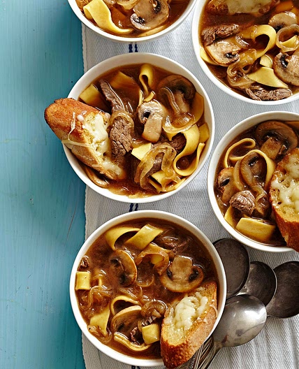 Beefy French Onion Noodle Soup