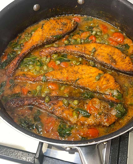 Tuscan Salmon with a little Spice