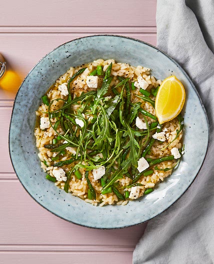 Asparagus & chicken risotto 