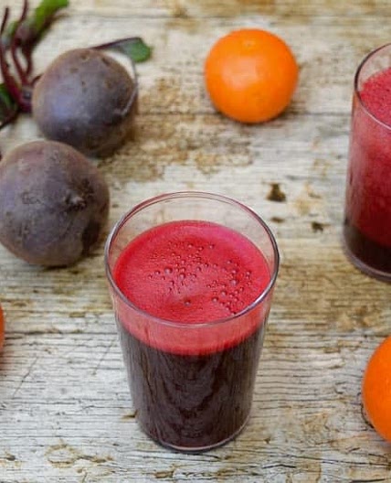 Orange/beetroot juice