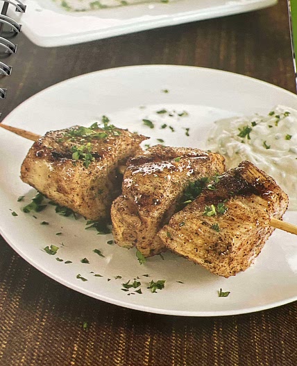 Spiced Chicken Skewers with Yogurt-Tahini Sauce
