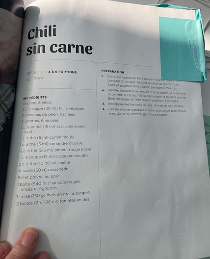 Chili sin carne