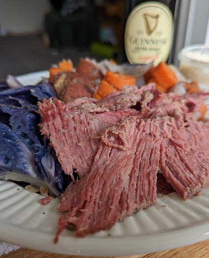 Corned Beef & Cabbage with Creamy Horseradish Sauce