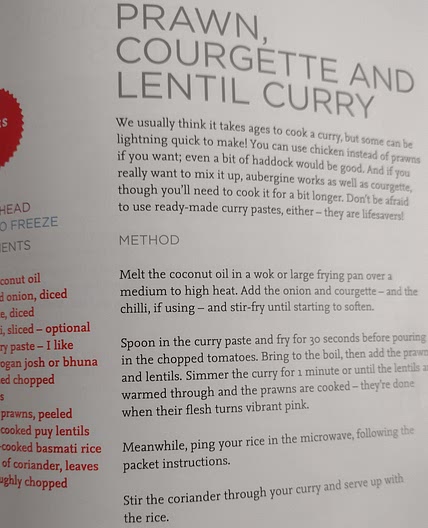 Prawn, courgette & lentil curry