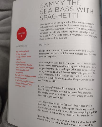 Sea bass spaghetti