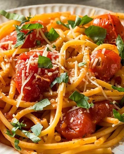 Spagetti mit Ofentomaten